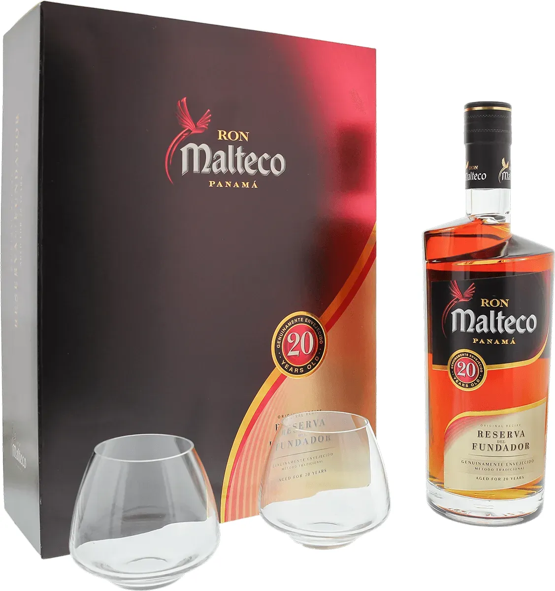Ron Malteco Geschenkset Umkarton mit Flasche Vorderseite