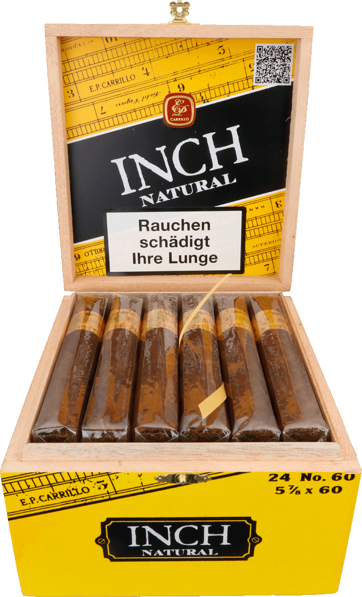 E.P. Carrillo INCH Natural No. 60 - Kiste vorne geöffnet