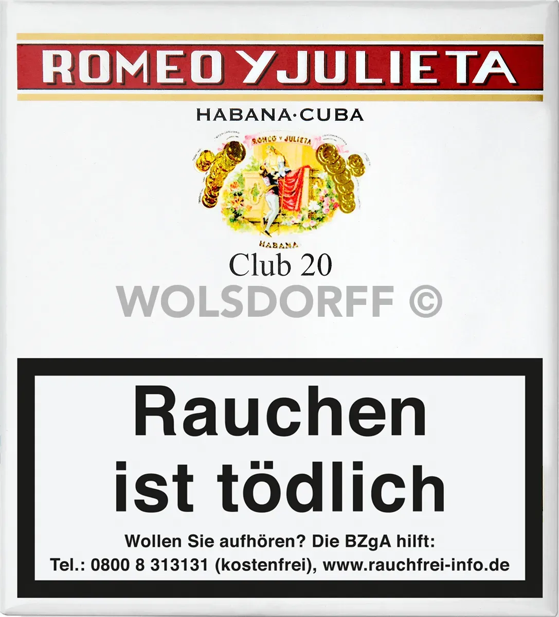 Romeo Club Schachtel Vorderansicht