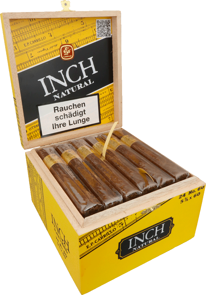 E.P. Carrillo INCH Natural No. 60 - Kiste seitlich geöffnet