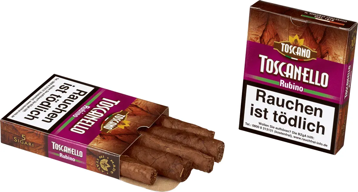 Toscanello Rubino Schachtel offen