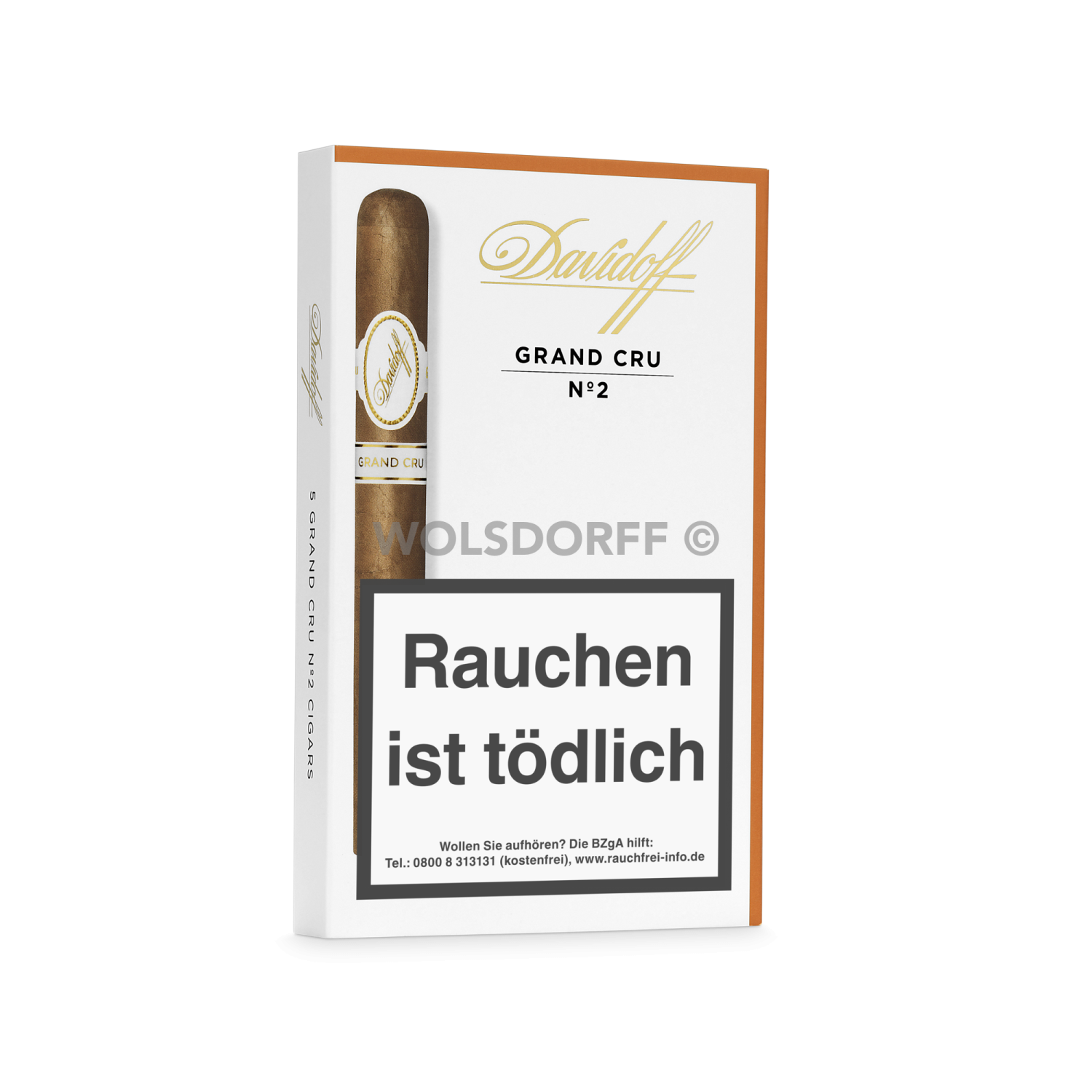 Davidoff Grand Cru No. 2 - Pappetui vorne geschlossen