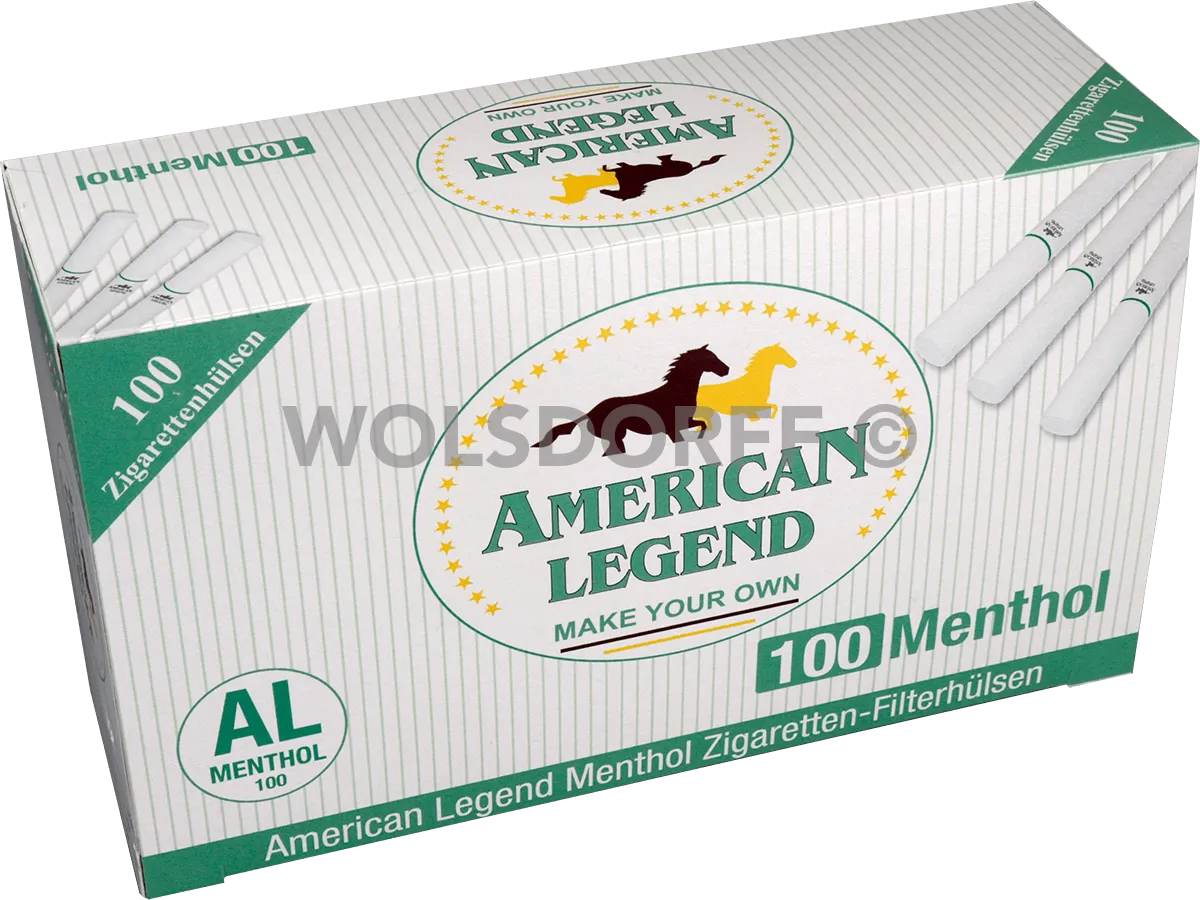 American Legend Mentholfilterhülsen seitlich