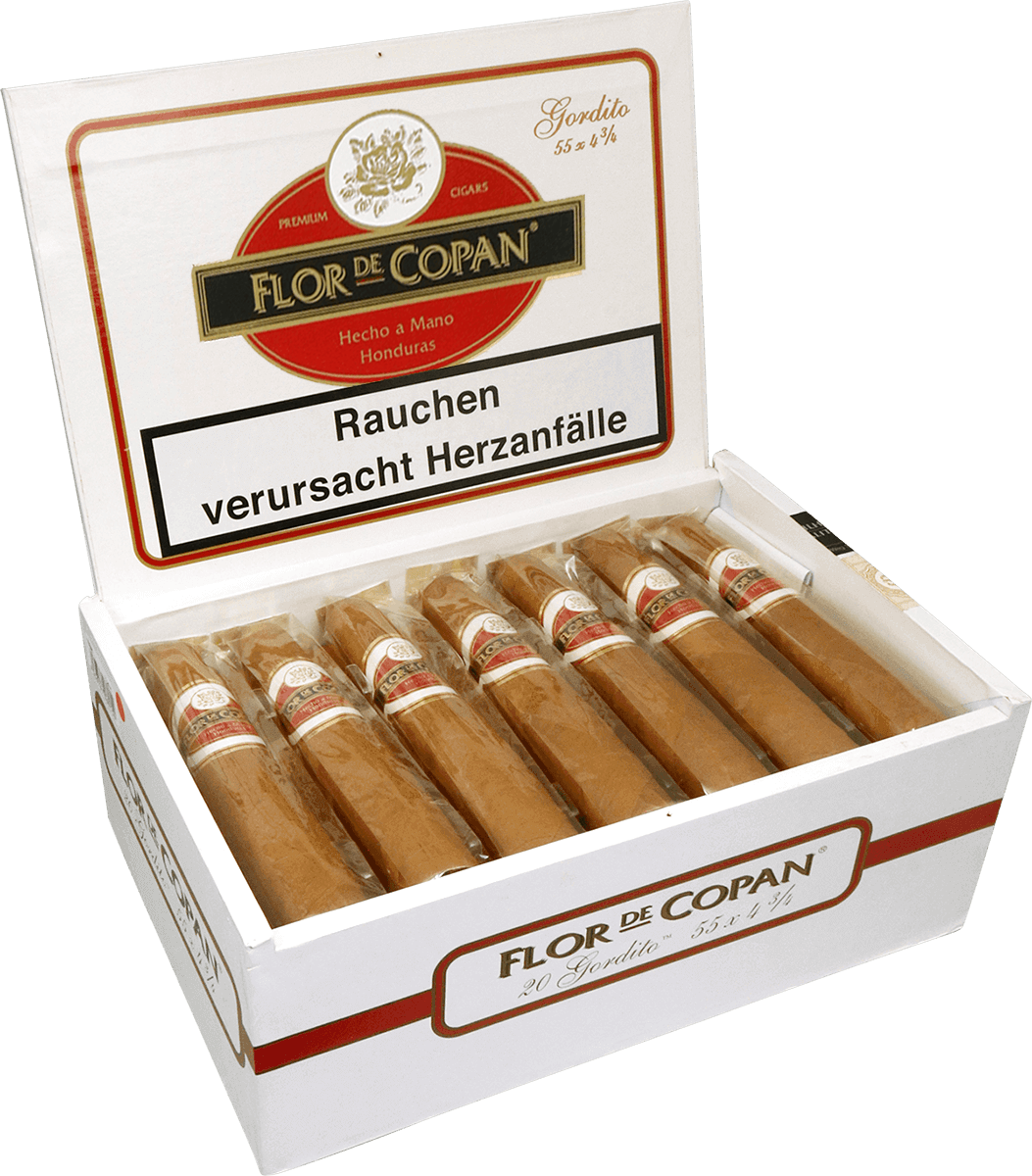 Flor de Copán Linea Clásica - Kiste seitlich geöffnet