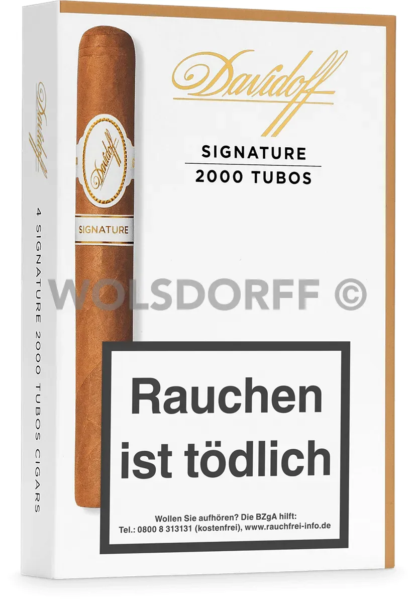 Davidoff Signature 2000 Tubos - Pappetui vorne geschlossen