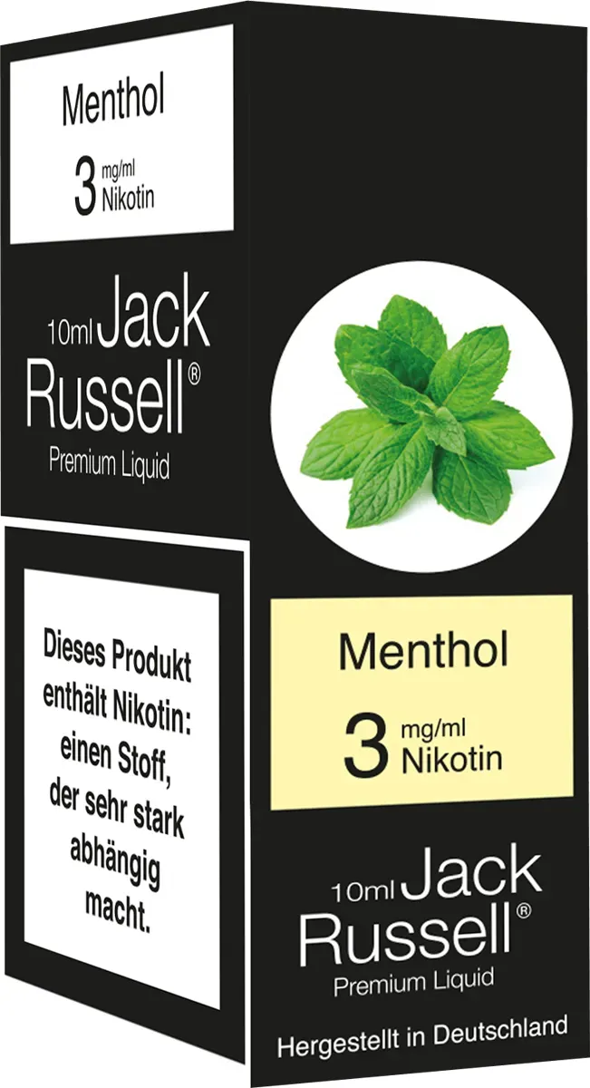 Jack Russell Liquid Menthol 3mg Verpackung