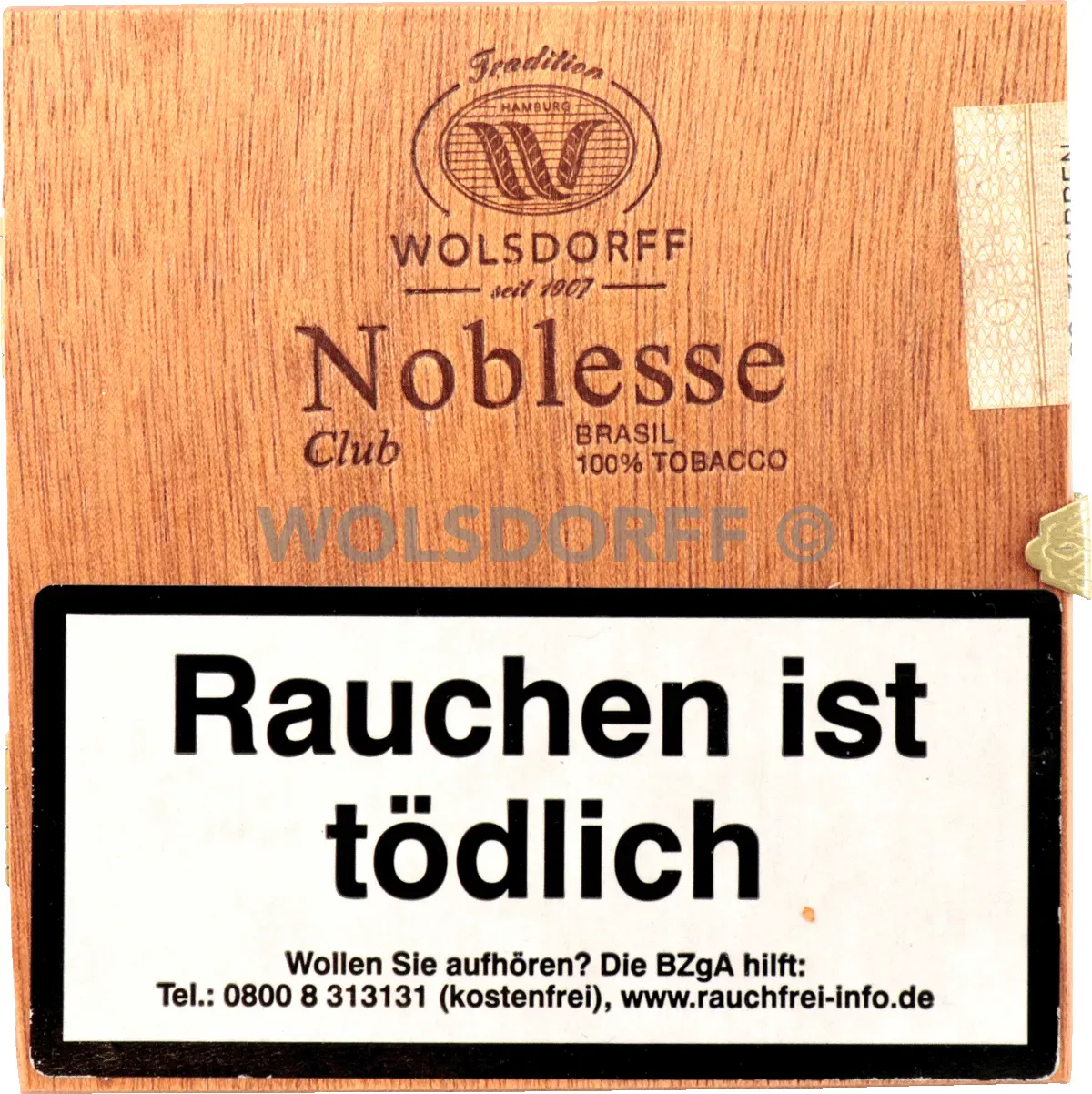 Noblesse Club Brasil 20'S Kiste Geschlossen Holz