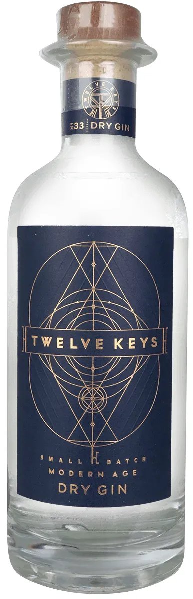 Twelve Keys No33 Gin Flasche Vorderseite
