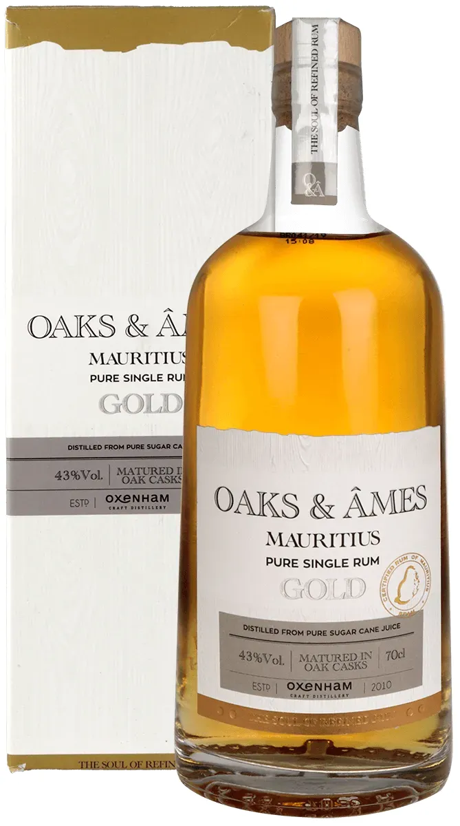 Oaks Ames Gold  Umverpackung und Flasche