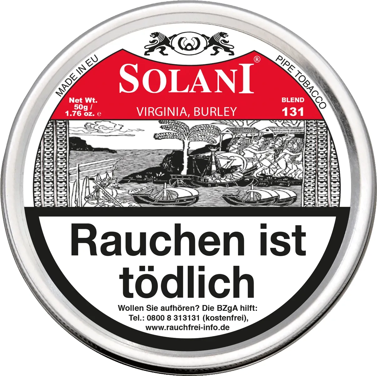 Solani Rot Dose Vorderseite