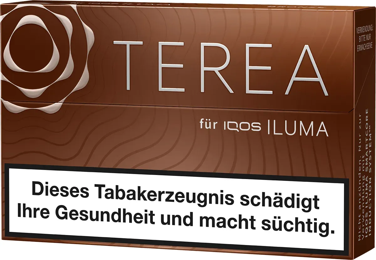 IQOS Terea Bronze Vorderseite von rechts