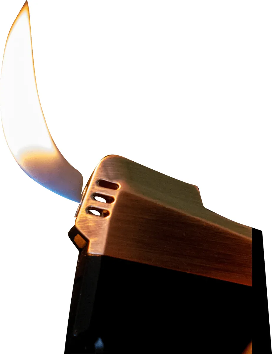 Passatore Pfeifenfeuerzeug Henry schwarz/kupfer antik Flamme