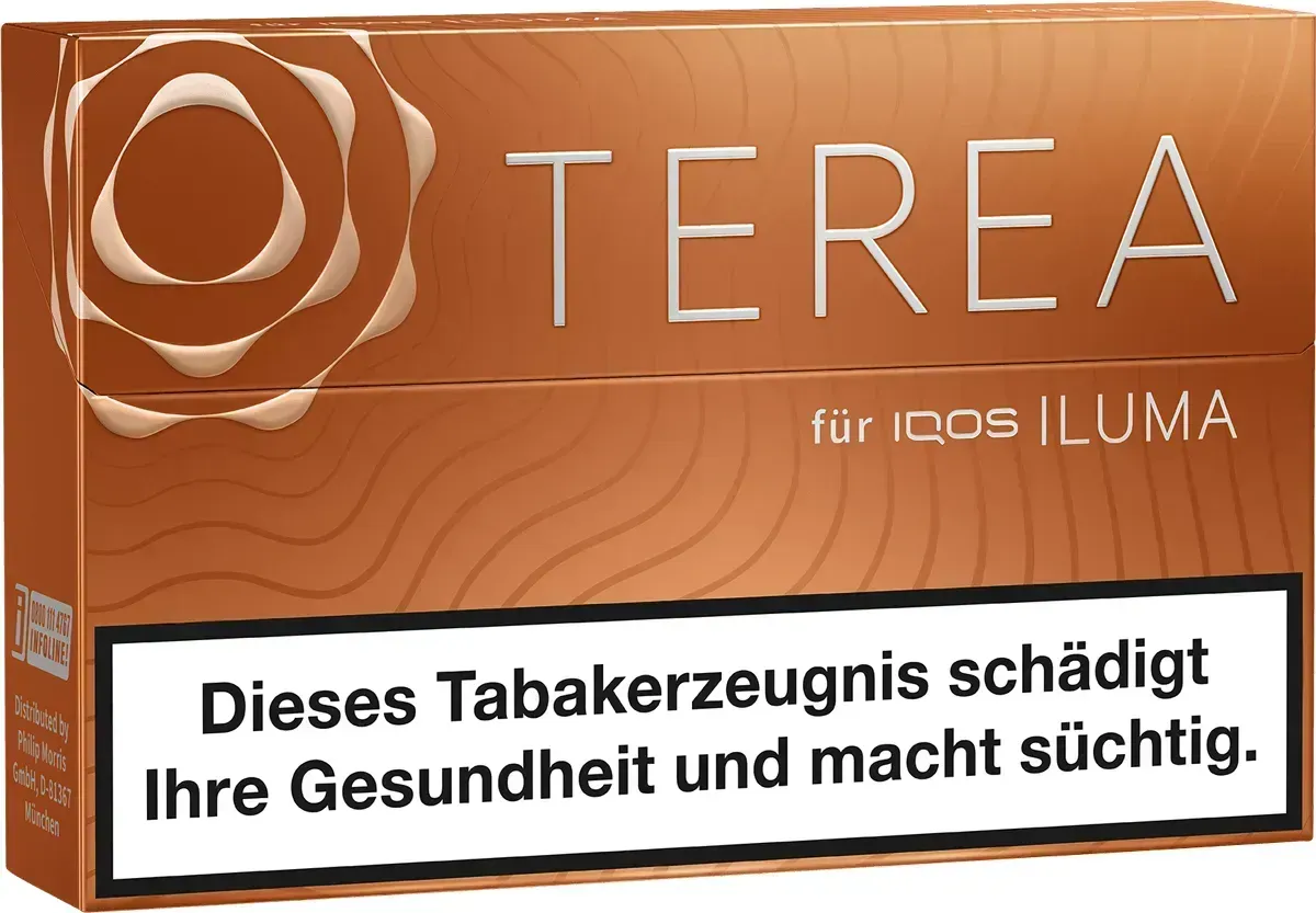 IQOS Terea Amber Vorderseite von links