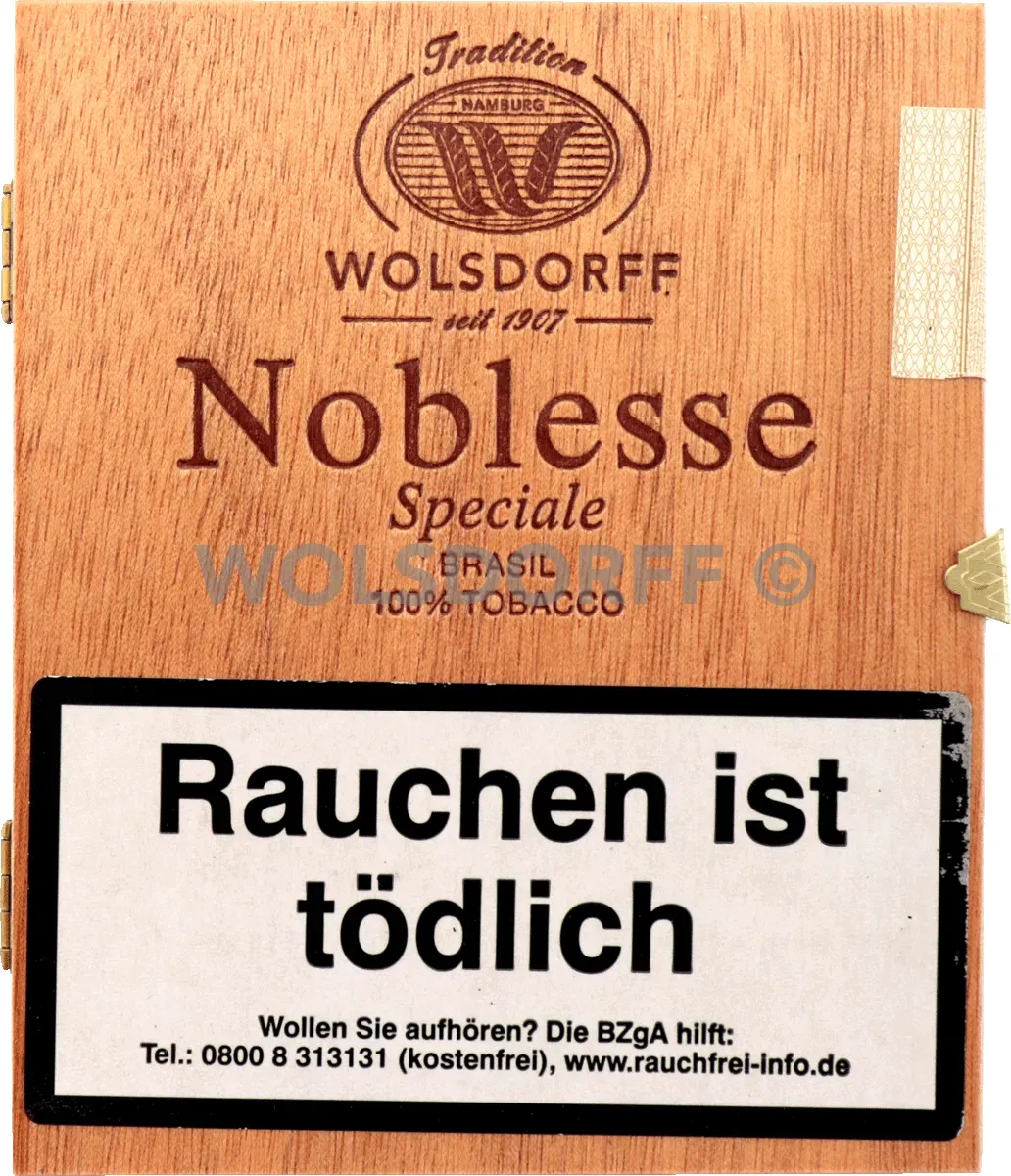 Noblesse Special Brasil 20stück holzkiste geschlossen von vorne