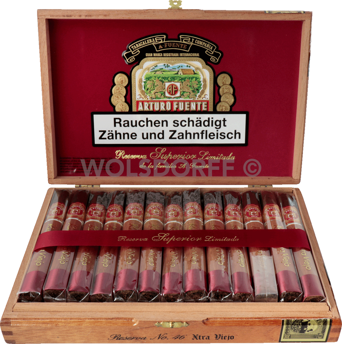Arturo Fuente Anejo No. 46 - Kiste vorne geöffnet
