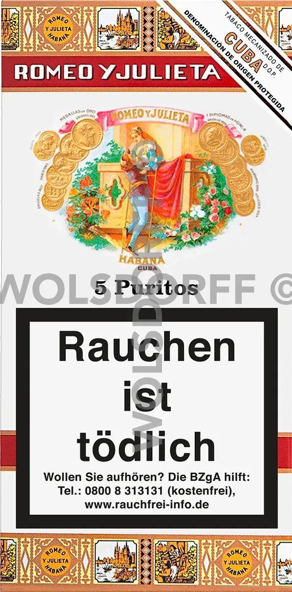 Romeo y Julietta Puritos Schachtel Vorderseite