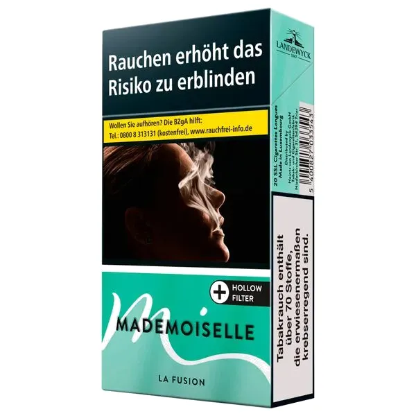 Mademoiselle La Fusion Schachtel stehend