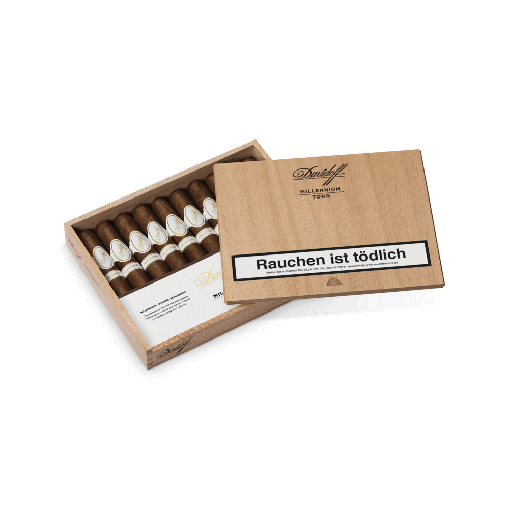 Davidoff Millennium Toro - Kiste seitlich geöffnet