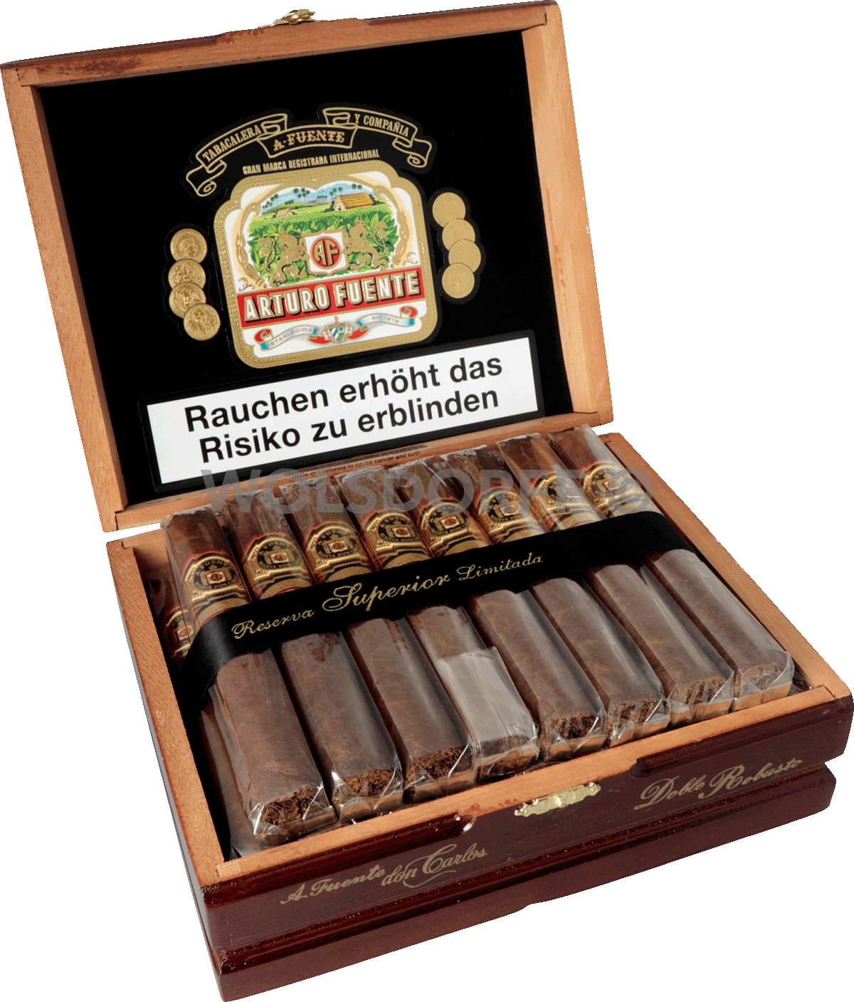 Arturo Fuente Don Carlos - Kiste seitlich geöffnet