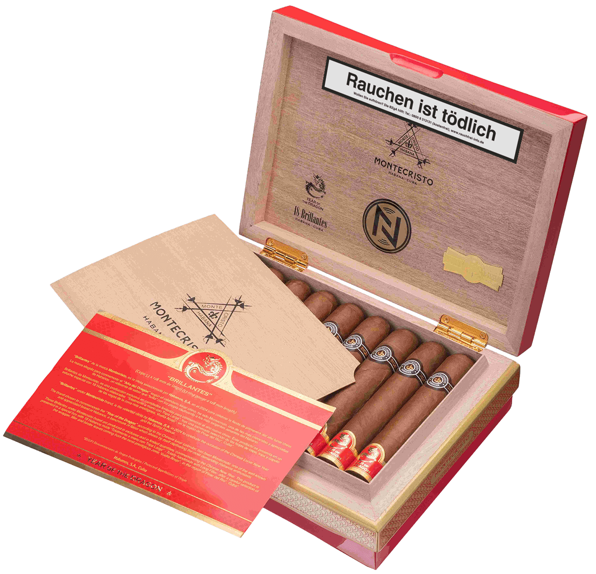 Montecristo Brillantes - Kiste seitlich geöffnet