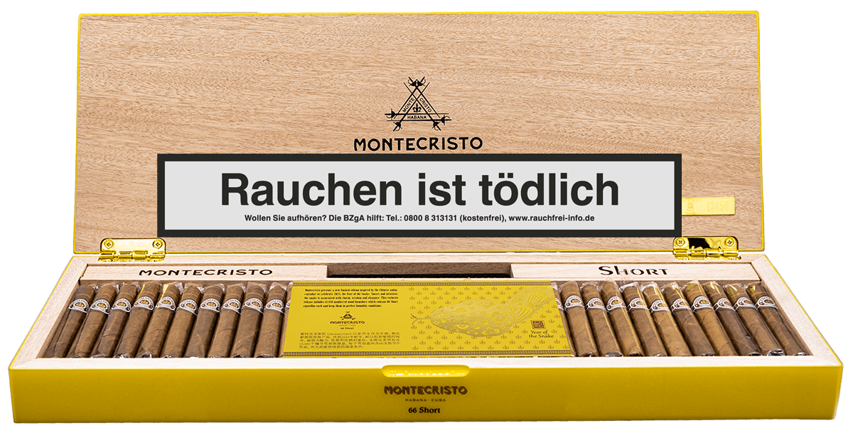 Montecristo Short 66 Year of the Snake - Kiste vorne geöffnet