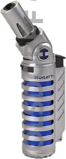 Bugatti lighter Volcan chrome satin / blue