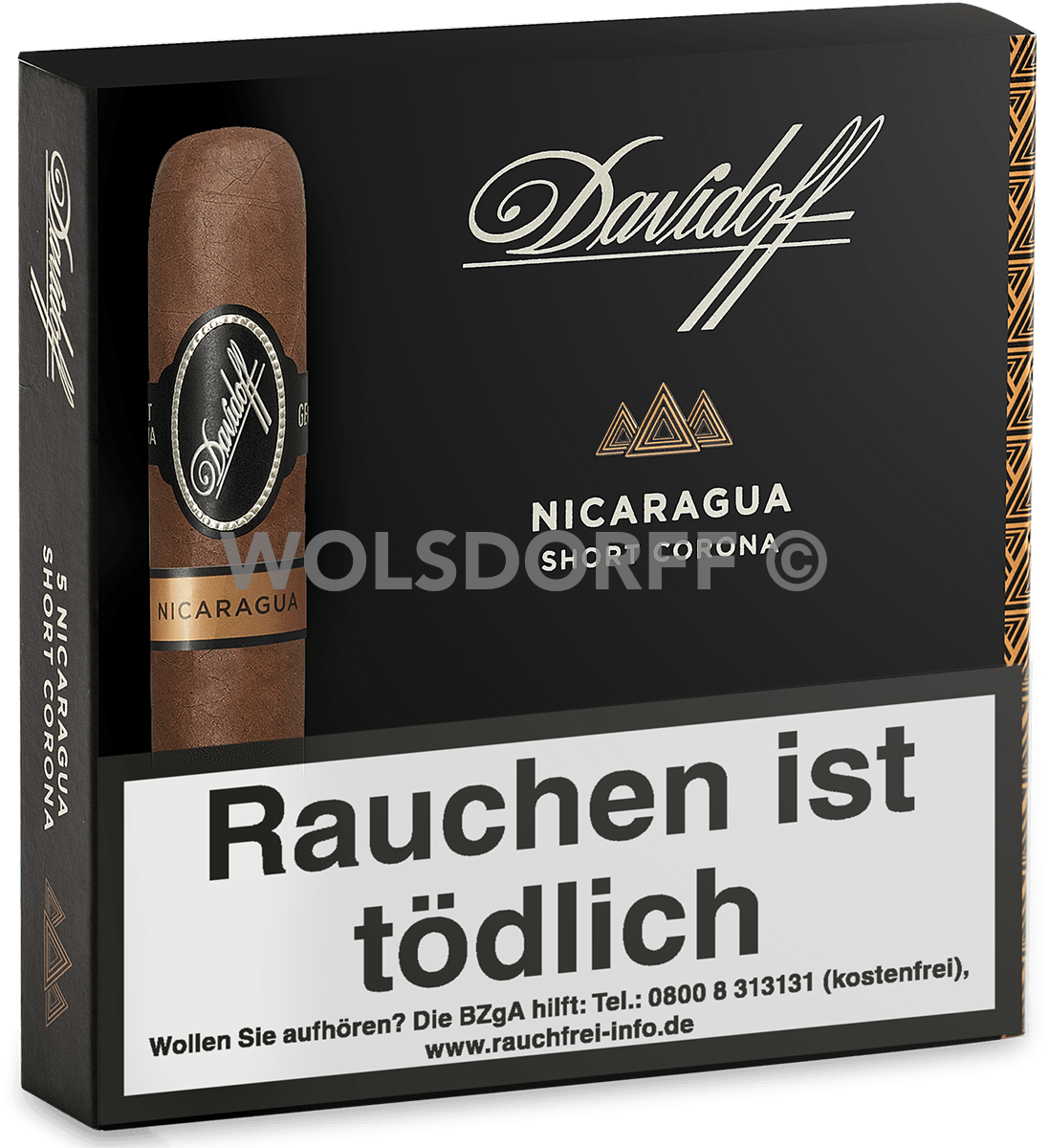 Davidoff Nicaragua Short Corona - Kiste vorne geschlossen