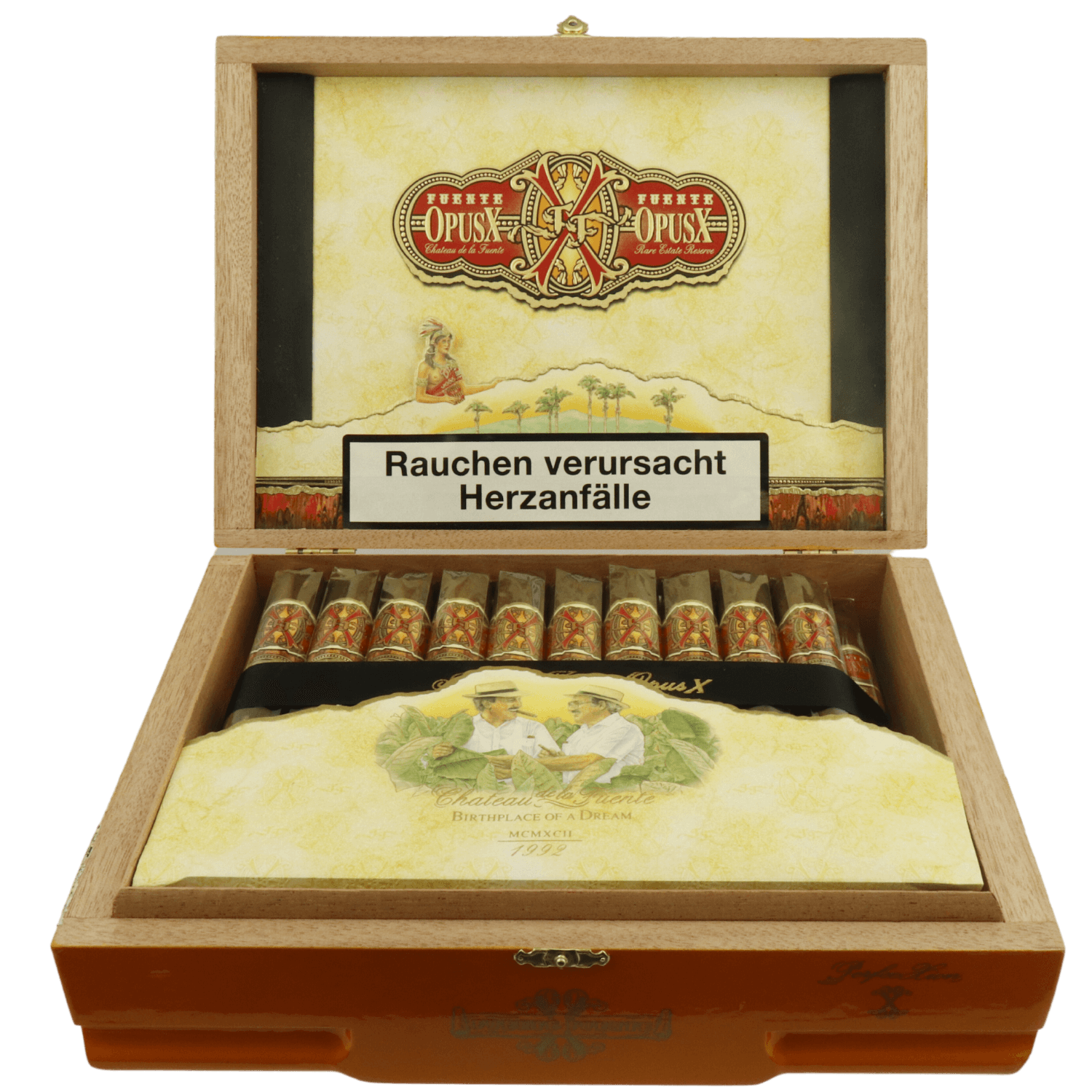Arturo Fuente Opus X - Kiste vorne geöffnet