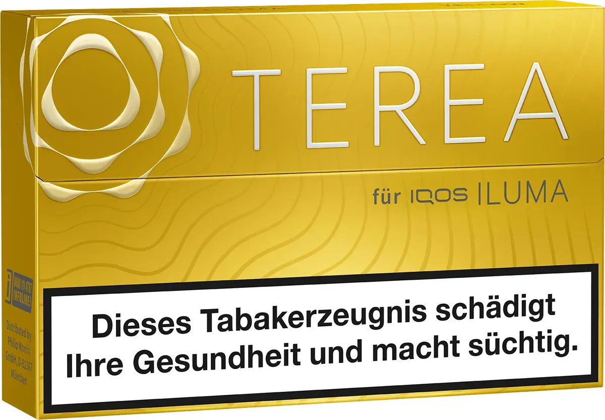 IQOS Terea Yellow Vorderseite von links