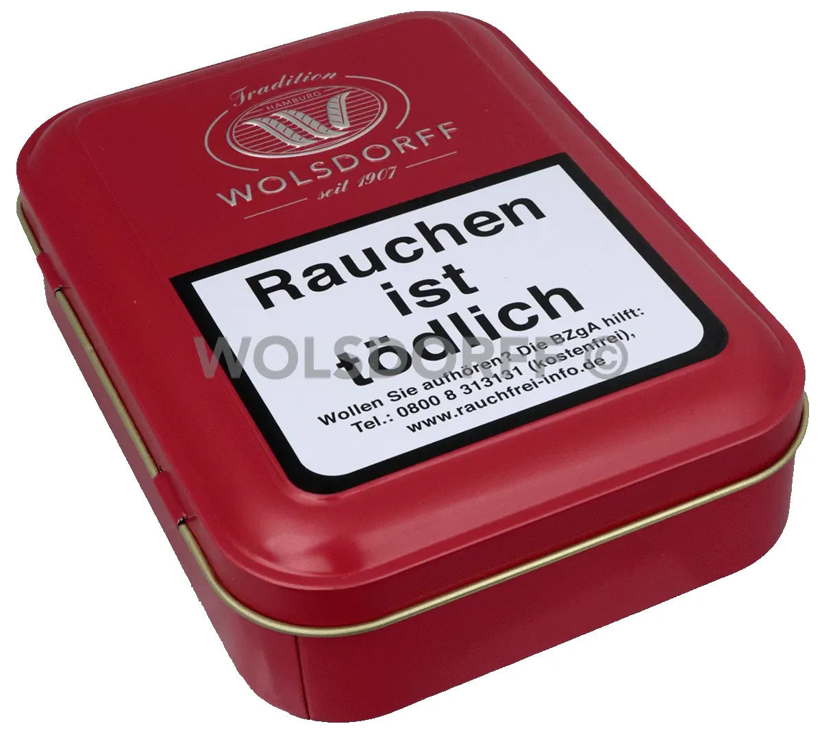 WOLSDORFF Eigenmarke Rot Dose schräg von vorne