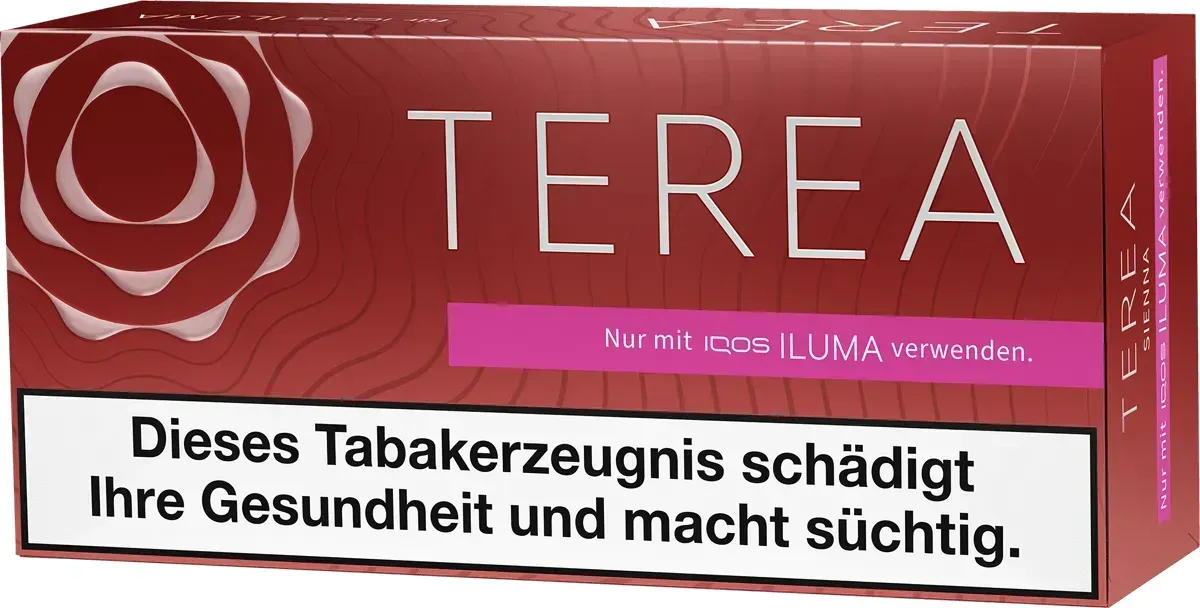 IQOS Terea Sienna Gebinde Vorderseite von rechts