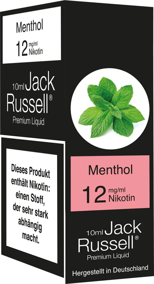 Jack Russell Liquid Menthol 12mg Verpackung