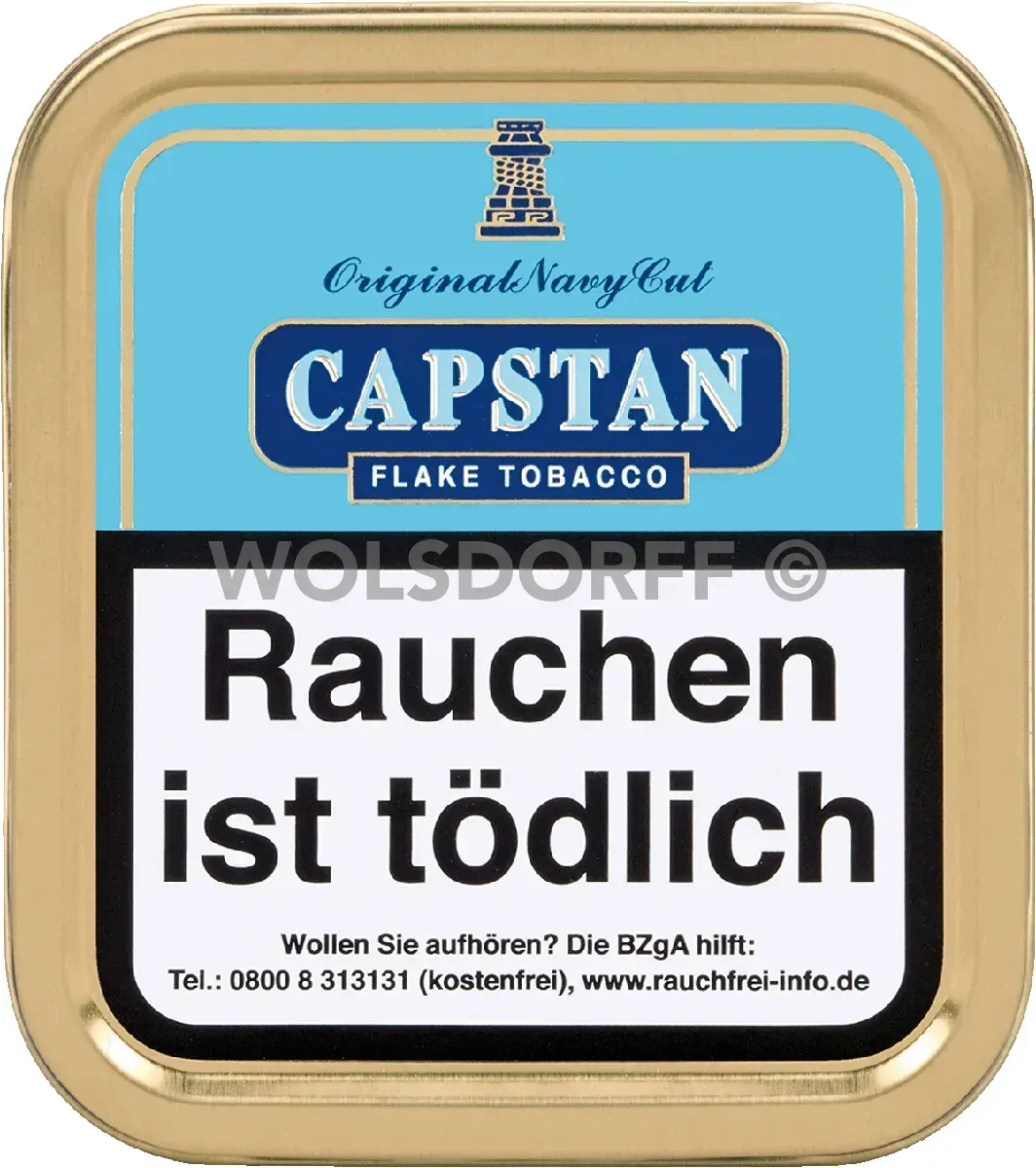 Mac Baren Capstan Original Navy Cut 50g Dose Oberseite geschlossen