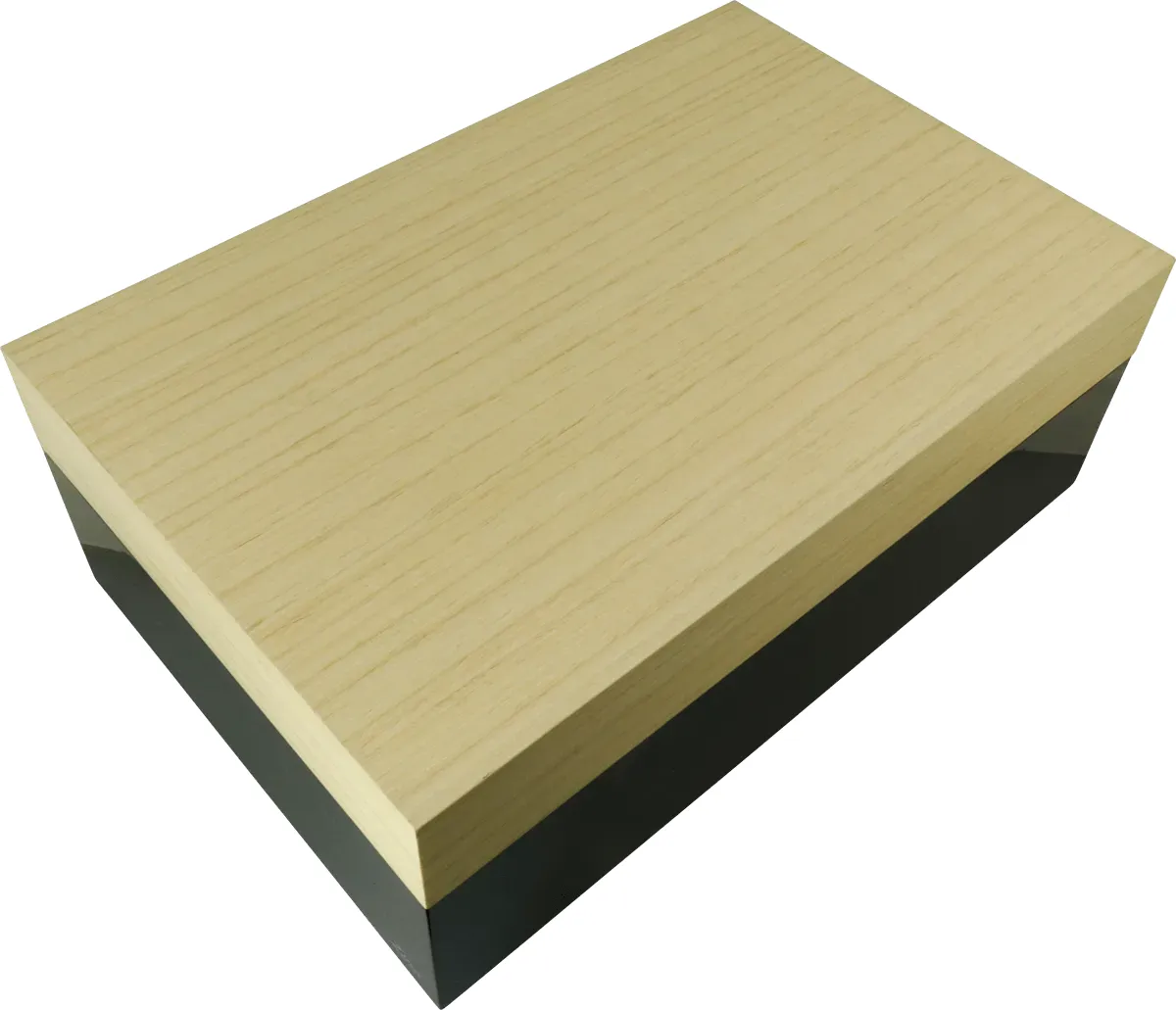 Humidor Z80 Paulownia Lack schwarz seitlich vorne oben