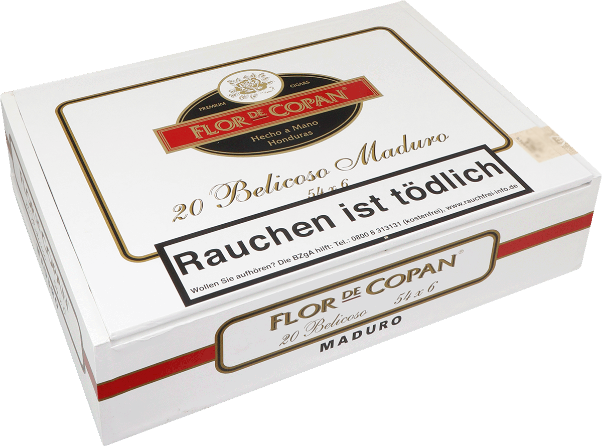 Flor de Copán Maduro Belicoso - Kiste seitlich geschlossen