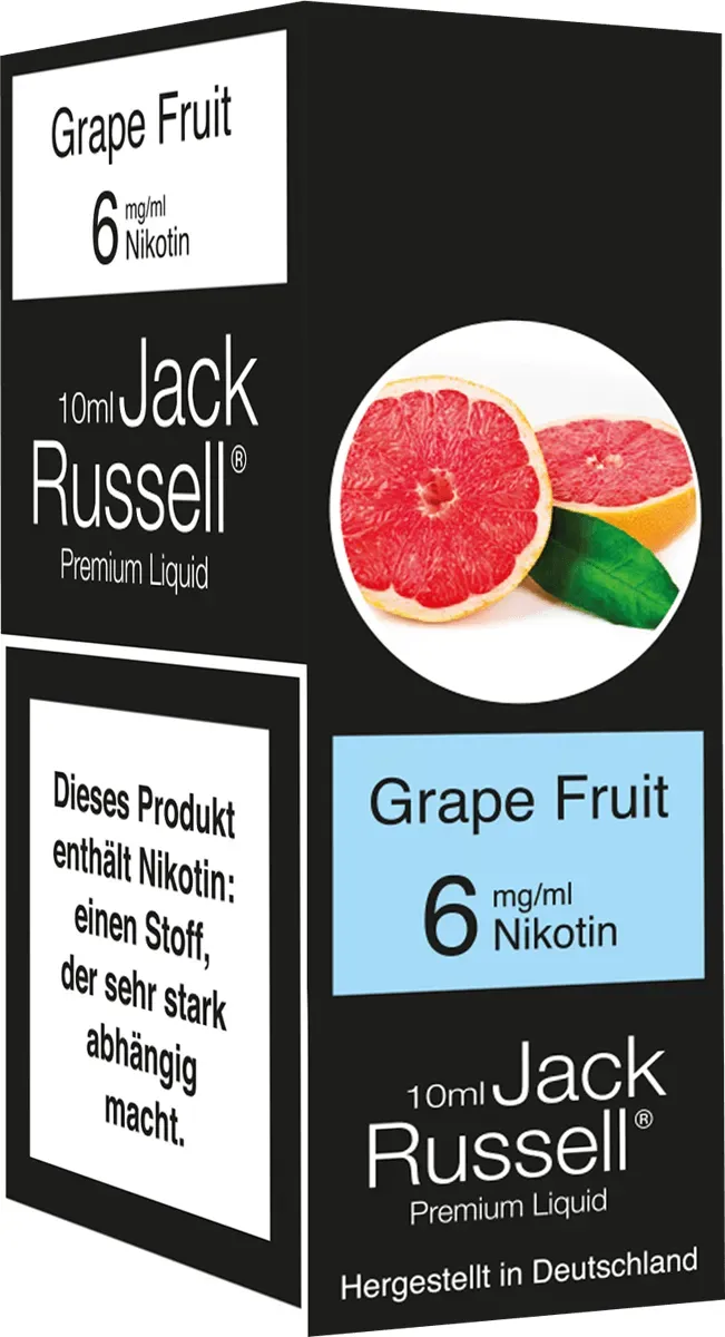 Jack Russell Liquid Grape Fruit 6mg Verpackung