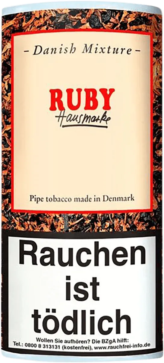 Danish Mixture Ruby Hausmarke Pouch von vorne