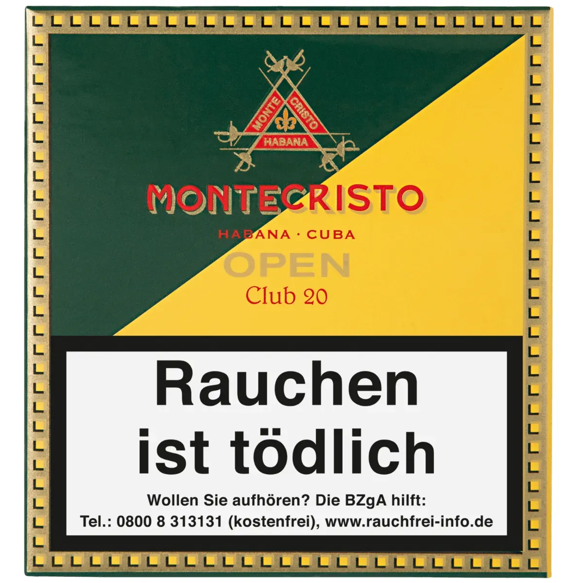 Montecristo Open Club Schachtel Vorderseite