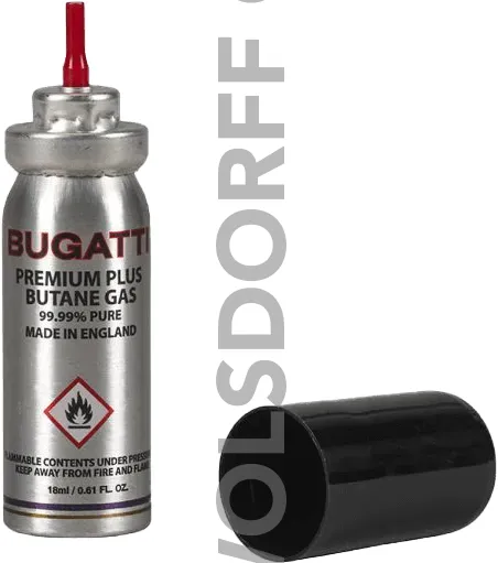 Bugatti Gasrefills Premium 18ml Dose stehend