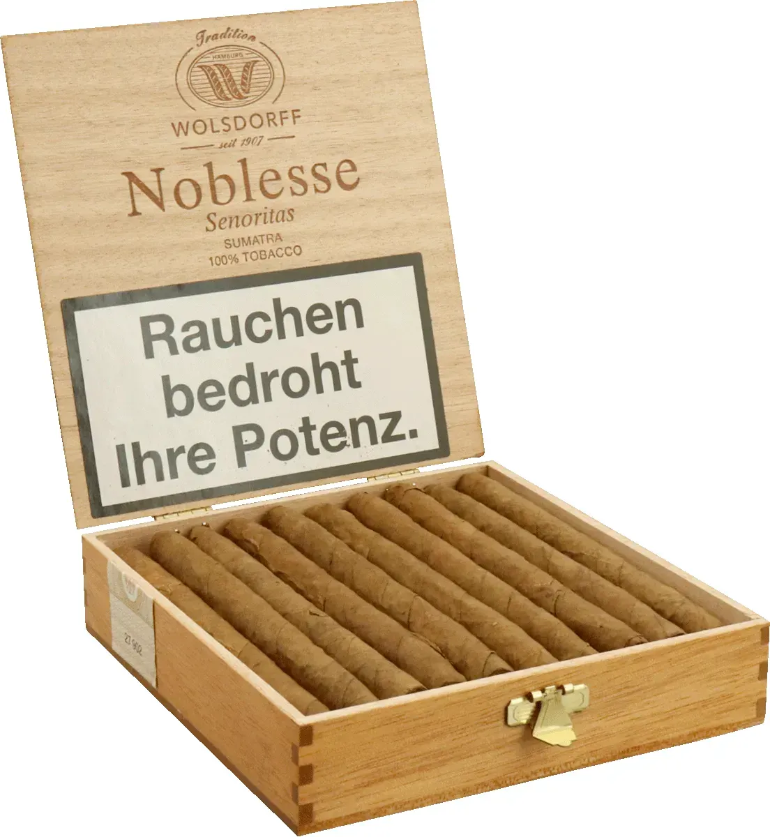 Noblesse Senorita Sumatra Kiste offen Seite