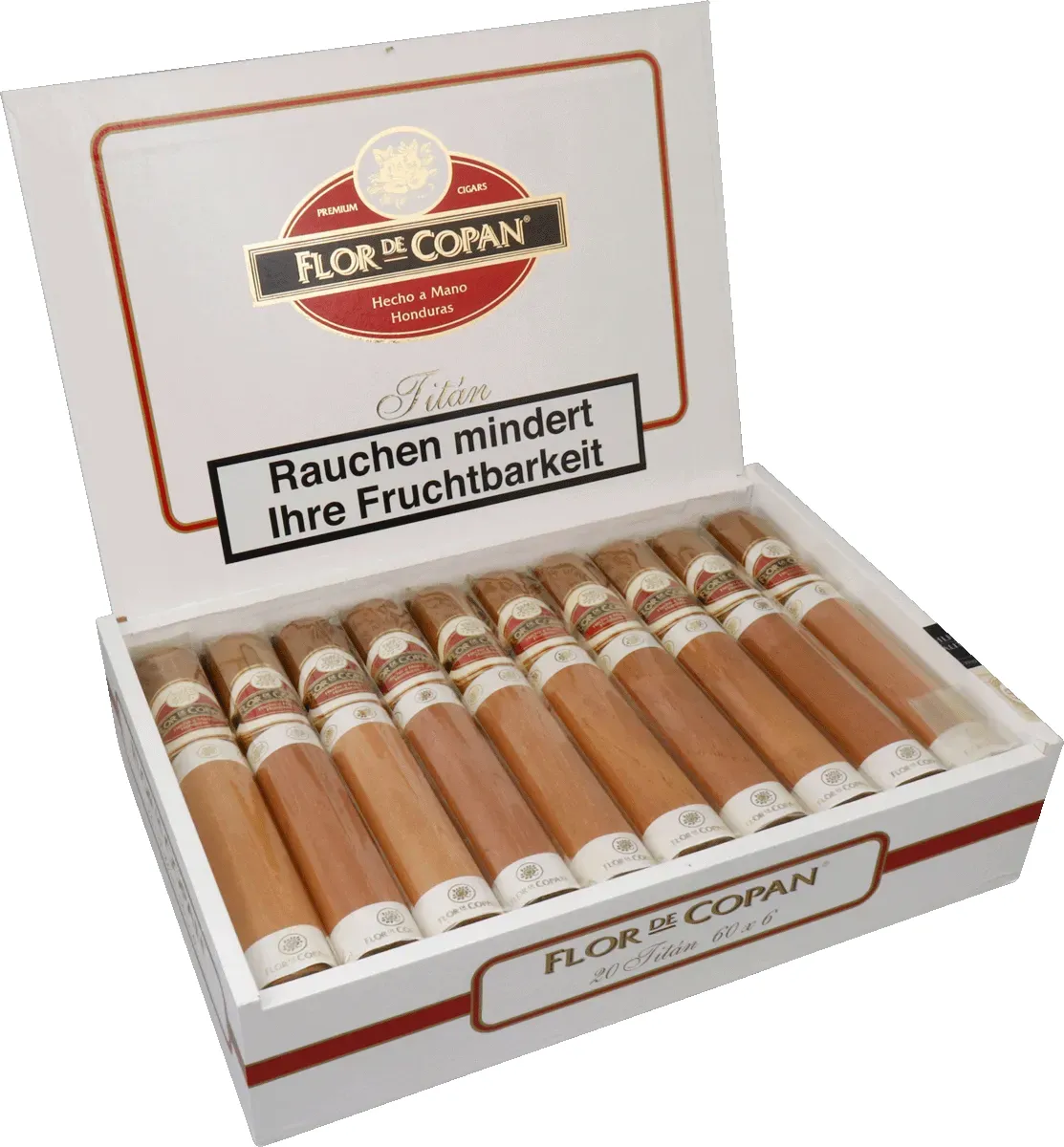 Flor de Copán Classic Titán offen Seite