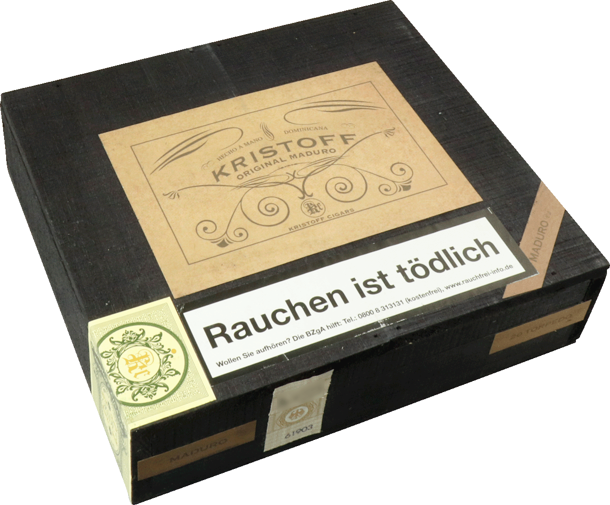 Kristoff Original Maduro Torpedo - Kiste seitlich geschlossen