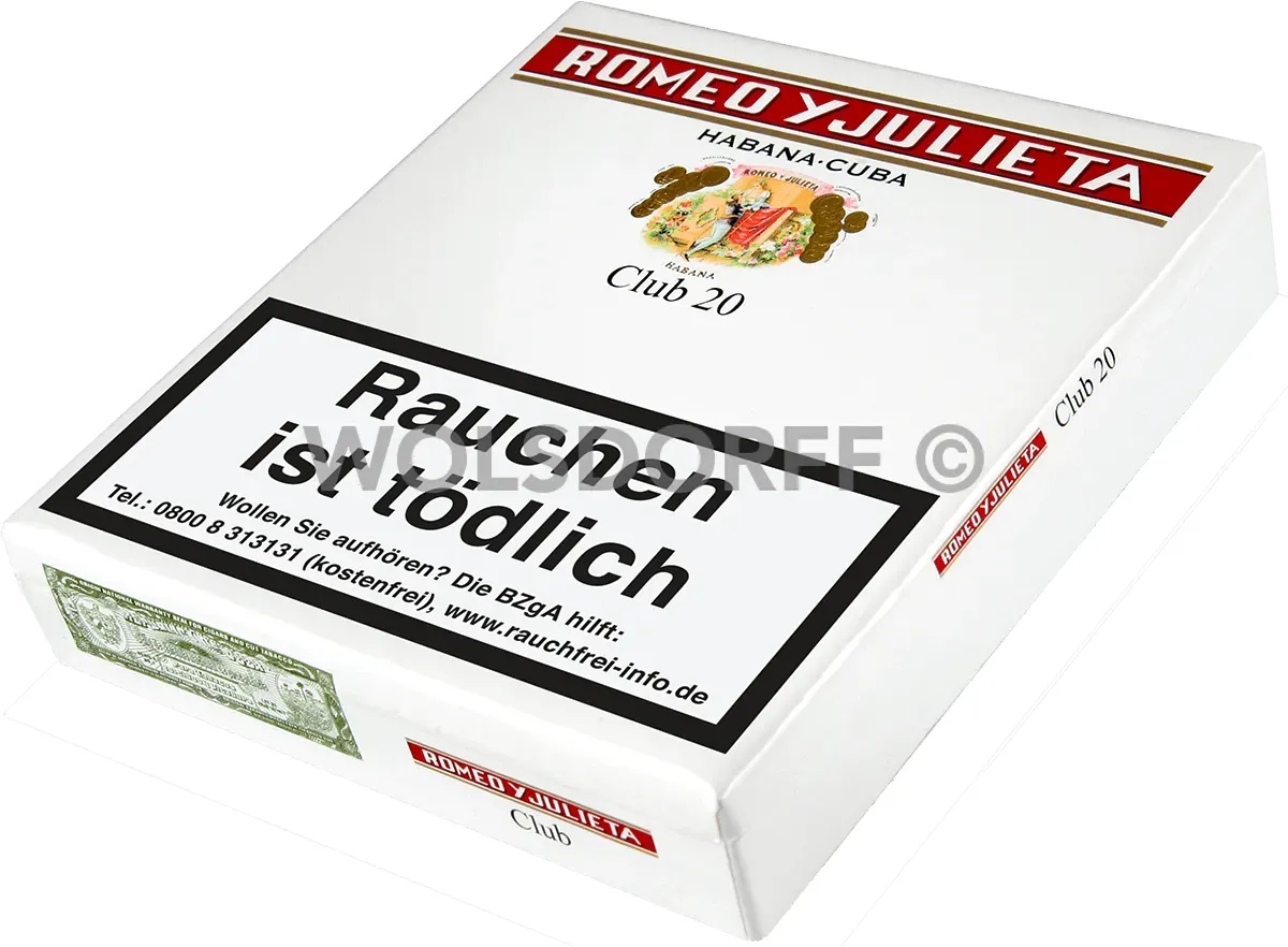 Romeo Club Schachtel liegend