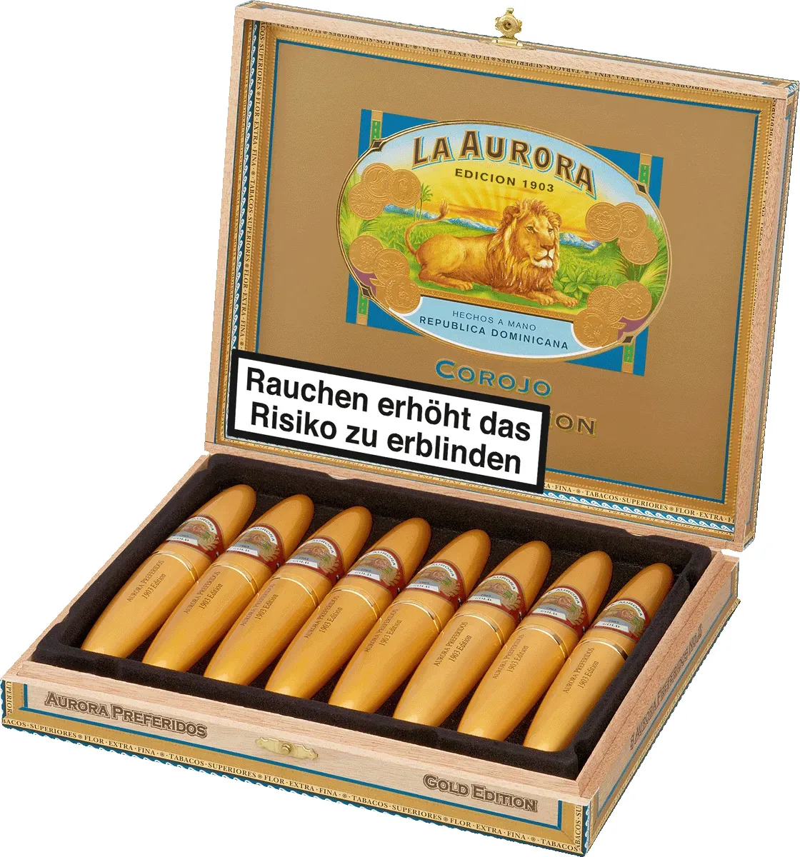 La Aurora Preferidos Gold Kiste offen