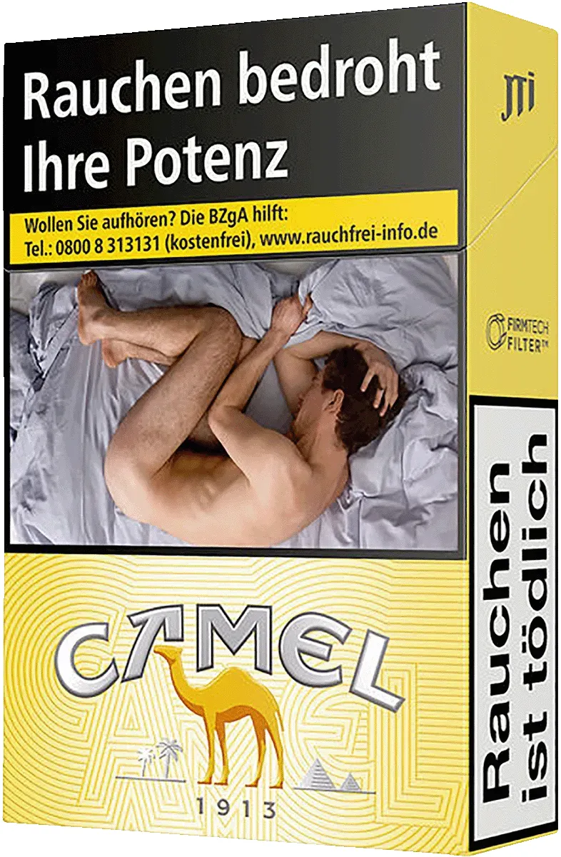 Camel Yellow OP L Packung schräg von vorne