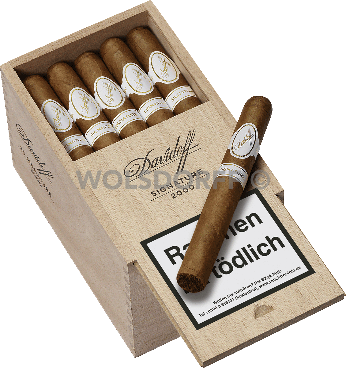 Davidoff Signature 2000 - Kiste seitlich geöffnet