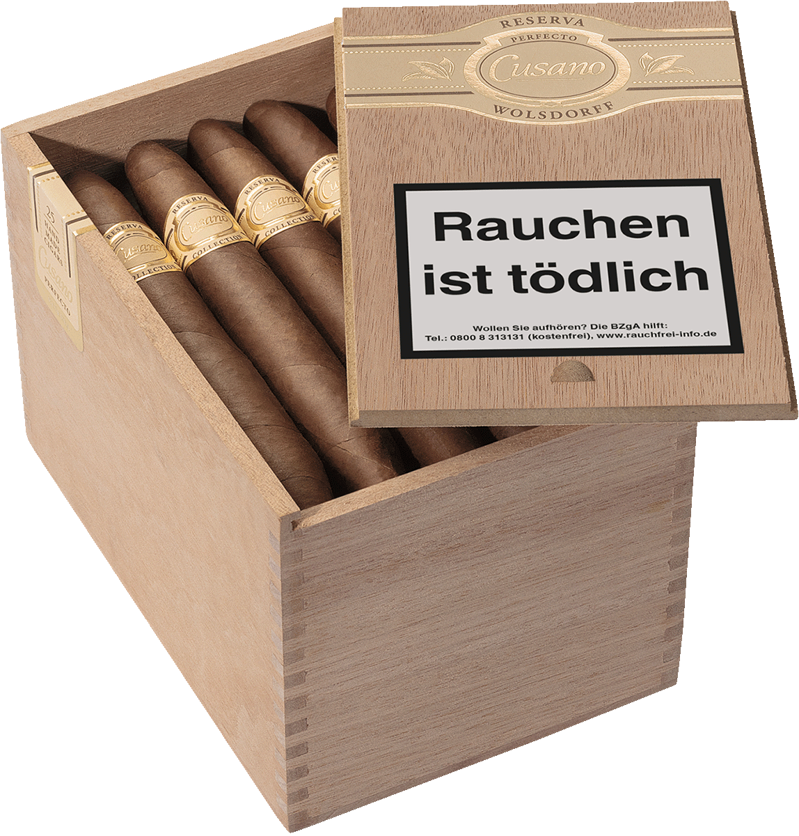 Cusano Reserva Special - Kiste seitlich geöffnet