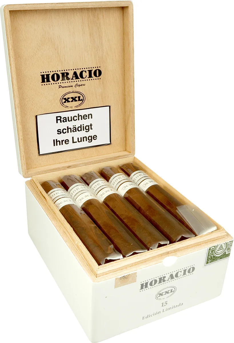 Horacio XXL Limitada Kiste offen Seite