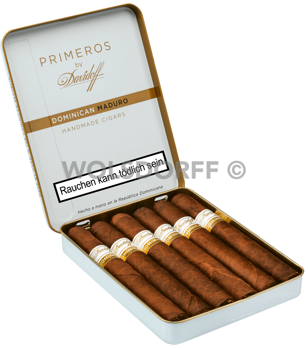 Davidoff Dominican Maduro - Blechetui seitlich geöffnet