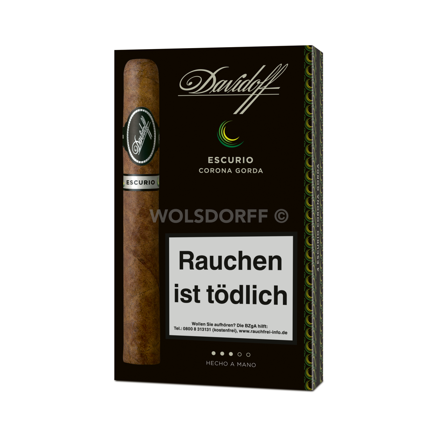 Davidoff Escurio Corona Gorda - Pappetui vorne geschlossen
